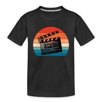 Vintage Film Clapper Director Musical Actor - Kinder Premium Bio T-Shirt - Schwarz - Vorne