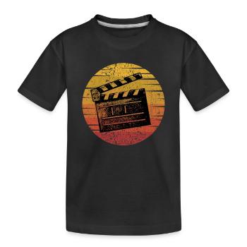 Film d’époque Clapper Réalisateur Acteur musical - T-shirt bio Premium Enfant - noir - Devant