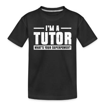 Tuteur Cadeau Tuteur - T-shirt bio Premium Enfant - noir - Devant