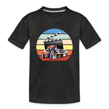 Vintage Film Clapper Director Musical Actor - Kinder Premium Bio T-Shirt - Schwarz - Vorne