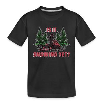 La course de motoneige est-elle la neige la motoneige - T-shirt bio Premium Enfant - noir - Devant