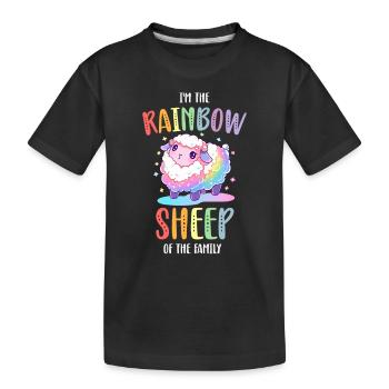 Rainbow Sheep LGBTQ Transgender Pride Community - T-shirt bio Premium Enfant - noir - Devant