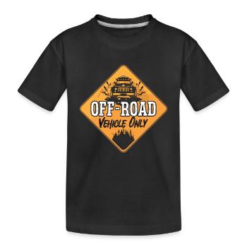 Off-Road Vehicle Only Motocross Off-Road Race - Kids' Premium Organic T-Shirt - black - Front
