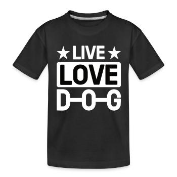 Live Love Dog - T-shirt bio Premium Enfant - noir - Devant