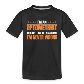 Opticien Gift Optometry - T-shirt bio Premium Enfant - noir - Devant