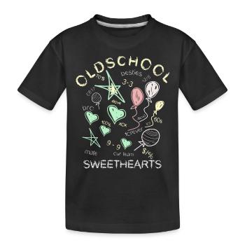Craie tableau noir oldschool - T-shirt bio Premium Enfant - noir - Devant