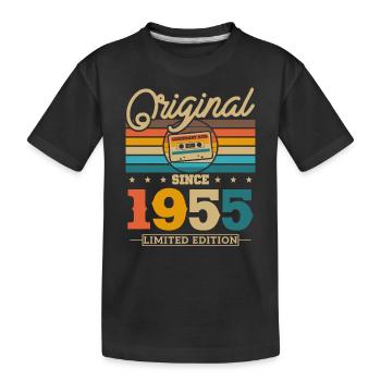 Birthday present 1955 - Kids' Premium Organic T-Shirt - black - Front