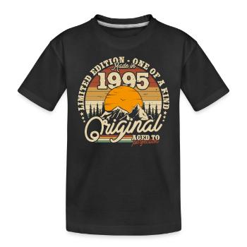 Geburtstagsgeschenk 1995 - 28 Jahre im Jahr 2023 - Kinder Premium Bio T-Shirt - Schwarz - Vorne