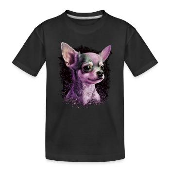 Chihuahua Puppy | Pretty Pink Dog Girly Mom Women - Kids' Premium Organic T-Shirt - black - Front
