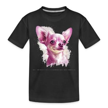 Chihuahua Puppy | Pretty Pink Dog Girly Mom Women - Kids' Premium Organic T-Shirt - black - Front