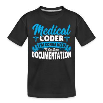 Codeur médical Je vois un - T-shirt bio Premium Enfant - noir - Devant