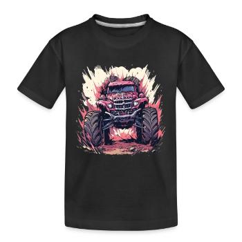 Monstertruck - Kinder Premium Bio T-Shirt - Schwarz - Vorne