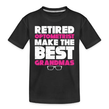 Optiker Geschenk Optometrie - Kinder Premium Bio T-Shirt - Schwarz - Vorne