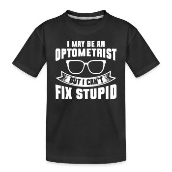 Optiker Geschenk Optometrie - Kinder Premium Bio T-Shirt - Schwarz - Vorne