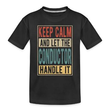 Dirigent Retro Geschenk - Kinder Premium Bio T-Shirt - Schwarz - Vorne