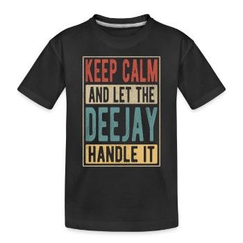 Deejay Retro Geschenk - Kinder Premium Bio T-Shirt - Schwarz - Vorne