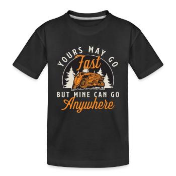 La course hors route Le vôtre peut aller vite Aime le motocross - T-shirt bio Premium Enfant - noir - Devant