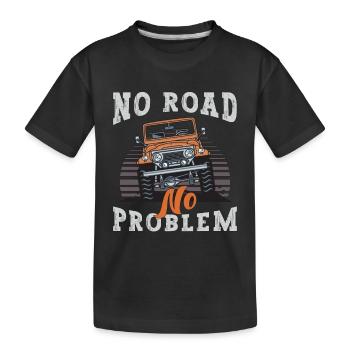 Course hors route Pas de route Pas de problème Course hors route - T-shirt bio Premium Enfant - noir - Devant