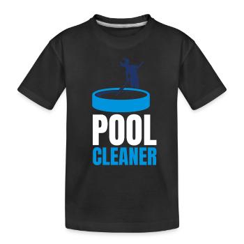 Entretien de piscine et nettoyeur de piscine - T-shirt bio Premium Enfant - noir - Devant
