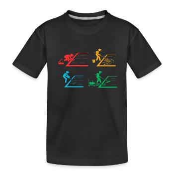 Entretien de piscine et nettoyeur de piscine - T-shirt bio Premium Enfant - noir - Devant