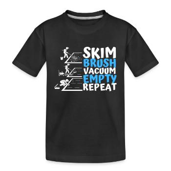 Entretien de piscine et nettoyeur de piscine - T-shirt bio Premium Enfant - noir - Devant