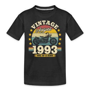 Geburtstagsgeschenk August 1993 - Kinder Premium Bio T-Shirt - Schwarz - Vorne