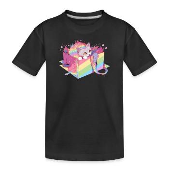 Cool Cat Lesbian Gay Pride LGBT Rainbow Community - T-shirt bio Premium Enfant - noir - Devant