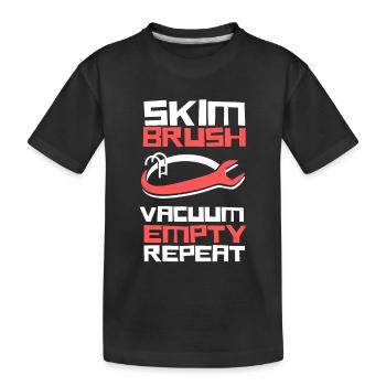 Entretien de piscine et nettoyeur de piscine - T-shirt bio Premium Enfant - noir - Devant