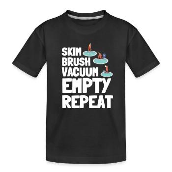 Entretien de piscine et nettoyeur de piscine - T-shirt bio Premium Enfant - noir - Devant