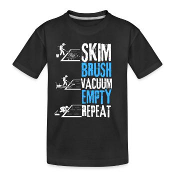 Entretien de piscine et nettoyeur de piscine - T-shirt bio Premium Enfant - noir - Devant