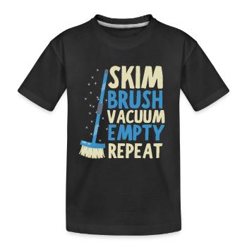 Entretien de piscine et nettoyeur de piscine - T-shirt bio Premium Enfant - noir - Devant