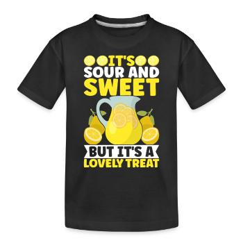 Limonade Limonadenstand - Kinder Premium Bio T-Shirt - Schwarz - Vorne