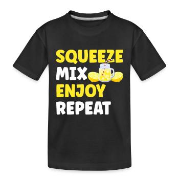 Limonade Limonadenstand - Kinder Premium Bio T-Shirt - Schwarz - Vorne