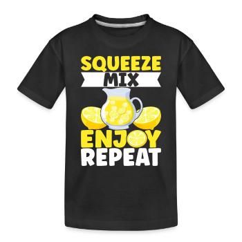 Limonade Limonadenstand - Kinder Premium Bio T-Shirt - Schwarz - Vorne