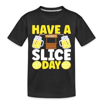 Limonade Limonadenstand - Kinder Premium Bio T-Shirt - Schwarz - Vorne