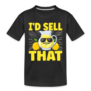 Limonade Limonadenstand - Kinder Premium Bio T-Shirt - Schwarz - Vorne