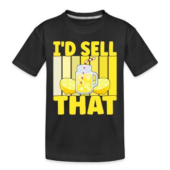 Limonade Limonadenstand - Kinder Premium Bio T-Shirt - Schwarz - Vorne