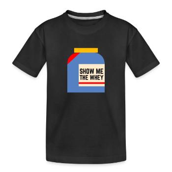 Afficher la poudre de protéine de lactosérum - T-shirt bio Premium Enfant - noir - Devant