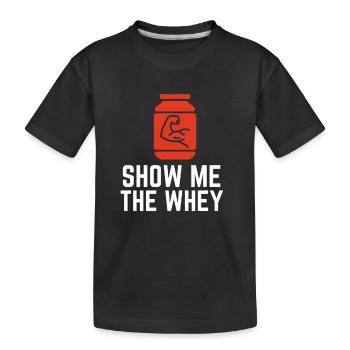Afficher la poudre de protéine de lactosérum - T-shirt bio Premium Enfant - noir - Devant