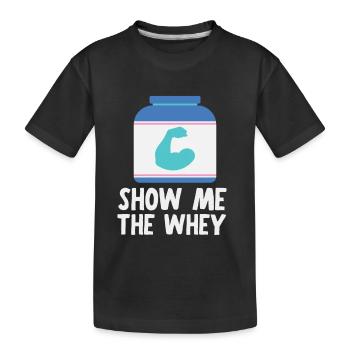 Afficher la poudre de protéine de lactosérum - T-shirt bio Premium Enfant - noir - Devant