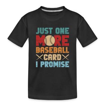 Baseball Card Collector Baseball Card - Kids' Premium Organic T-Shirt - black - Front