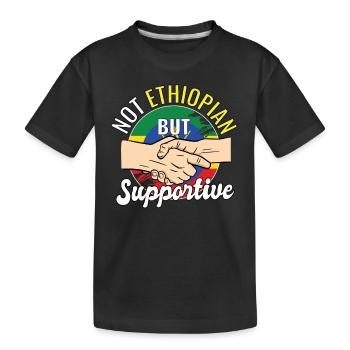 Pas éthiopien mais voyageur de soutien - T-shirt bio Premium Enfant - noir - Devant
