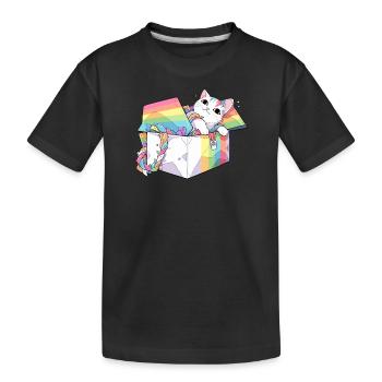 Cool Pet Lover Rainbow Cat LGBT Transgender Humour - T-shirt bio Premium Enfant - noir - Devant