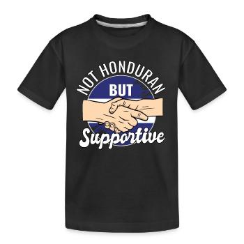 Pas hondurien mais un voyageur de campagne solidaire - T-shirt bio Premium Enfant - noir - Devant
