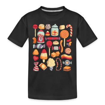 Sweets - Kids' Premium Organic T-Shirt - black - Front