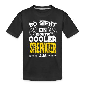 Stiefvater Stiefvater Geburtstag Stiefvater - Kinder Premium Bio T-Shirt - Schwarz - Vorne