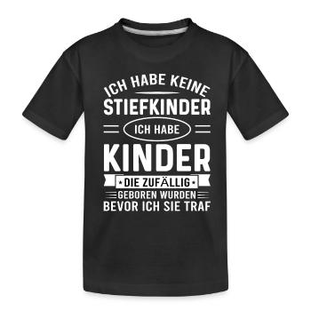 Stiefvater Stiefvater Geburtstag Stiefvater - Kinder Premium Bio T-Shirt - Schwarz - Vorne