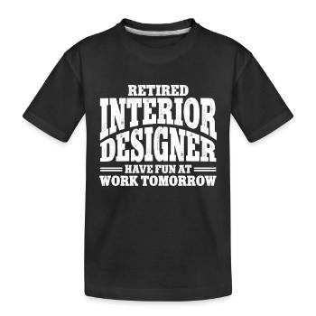 Interior Designer Gift Interior Decoration Designer - Kids' Premium Organic T-Shirt - black - Front