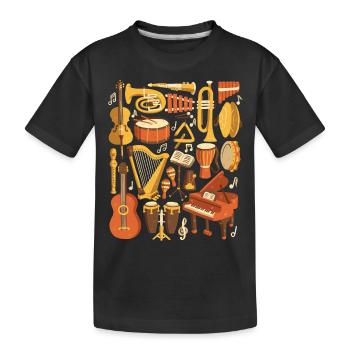 Orchester - Musik, Instrumente, Musiker - Kinder Premium Bio T-Shirt - Schwarz - Vorne