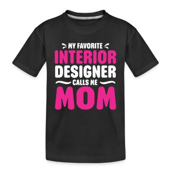 Innenarchitekt Geschenk Innendekoration Designer - Kinder Premium Bio T-Shirt - Schwarz - Vorne